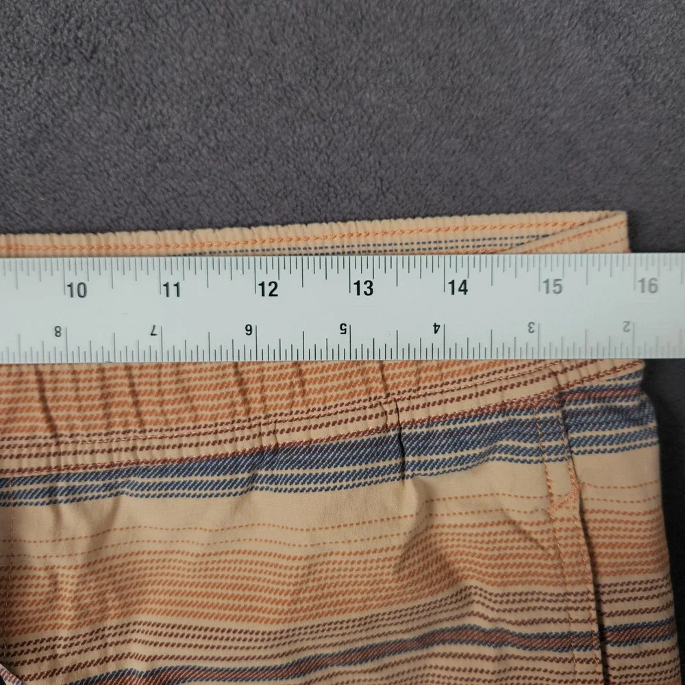 Patagonia Stretch Wavefarer Volley Shorts Mens Medium Melon Striped‎ Swim Trunks